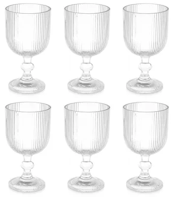 Produktbild von Gestreiftes Wasserglas, 370 ml, 6 Stück