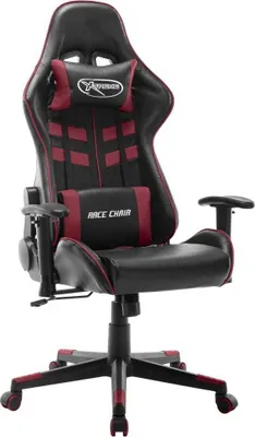 Produktbild von Gaming-Stuhl Schwarz und Weinrot Kunstleder