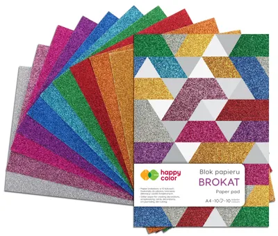 Produktbild von Block Happy Color A4 10 Blatt Glitter Nr. 7139