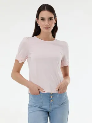 Produktbild von Orsay Rosa Damen-T-Shirt mit kurzen Ärmeln M