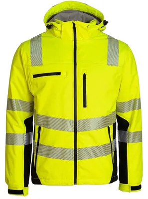 Produktbild von Asatex Prevent Trendline Warnschutz-Softshelljacke PTW-SP Gr. S gelb/schwarz