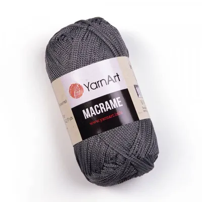 Obrázek produktu pro YarnArt Macrame příze 90 g / 90 m - barva 159 tmavě šedá - makramé příze