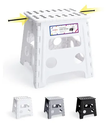 Immagine prodotto di Sgabello pieghevole sgabello con gradino - Bianco - 33 cm - Pieghevole - Fino a 136 kg
