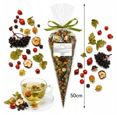 Produktbild von Früchte-Kräutertee Maulbeere Weißdorn Hagebutte Holunder 500g - 100% Natur