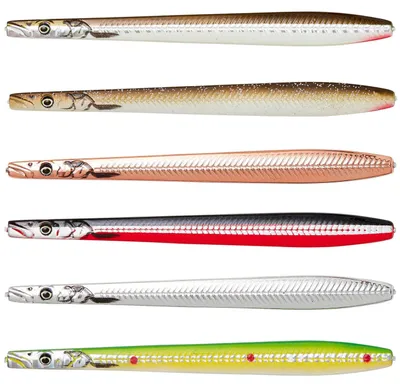 Produktbild von Savage Gear 11cm 20g Line Thru Sandeel Nail - Meerforellenblinker, Farbe:Silver Plating