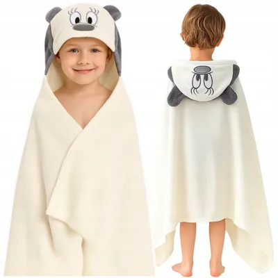 Produktbild von Kapuzentuch 70x140 cm für Kinder – weiches Badeponcho, schnelltrocknend, ideal für Strand, Pool, Zuhause & Kindergarten