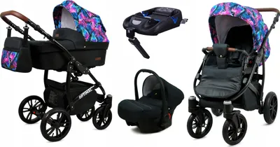 Obrázek produktu pro BabyLux® Optimal | Kocárek 4v1 Set | Barevné perí | Kombinovaný kocárek | Sada kocárku