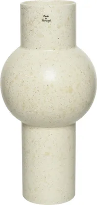 Produktbild von Dekorative Blumenvase aus beigem Ton 38 x 18,5 cm