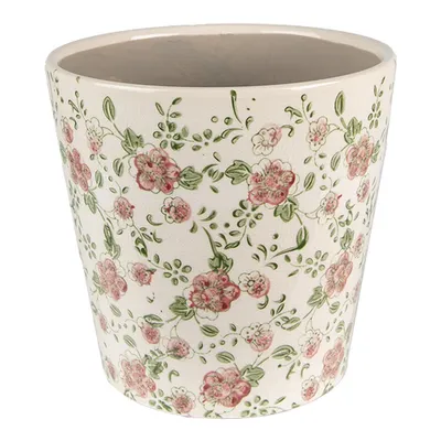 Immagine prodotto di Fioriera Clayre & Eef Ø 19x18 cm Rosa Beige in Vetroceramica