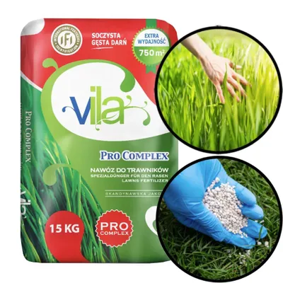 Produktbild von VILA Procomplex Rasendünger 30 kg für Frühjahr und Sommer – Langzeitwirkung für bis zu 1 500 m², NPK-Dünger mit Stickstoff, Phosphor und Kalium, gesunder und dichter Rasen