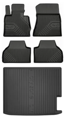 Produktbild von Gummimatten + Kofferraumwanne für BMW X4 F26 2014-2018 (Coupé) – Schwarz, passgenau – Wielganizator