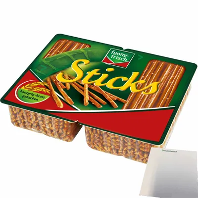 Produktbild von funny-frisch Sticks Salzstangen (200g Packung) + usy Block