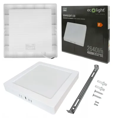 Obrázek produktu pro Stropní panel LED 28x28 24W 4000K 2640lm Svítidlo pro povrchovou montáž Plafond Luminaire