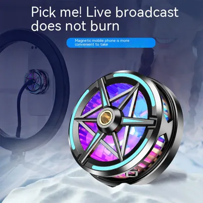 Produktbild von Halbleiter Handy Heizkörper magnetisches Spiel Kühler Kühlventilator für Tablet-Handys Live Broadcast Bracket schwarz