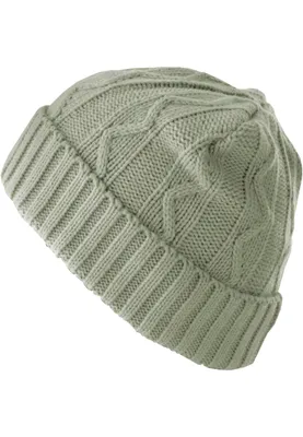 Immagine prodotto di Cappello invernale da uomo Urban Classics Beanie Cable Flap grigio - UNI