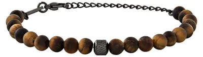 Produktbild von Juwel BREIL Sammlung WILD, ARMBÄNDER aus HERREN in STAHL, NATURSTEINE Farbe SILBER messen 22 mit TIGERAUGE - TJ3826