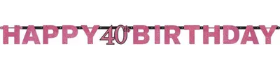 Produktbild von Amscan 9900600, Party, Geburtstag, Horizontal, Pink, Folie, 2,13 m