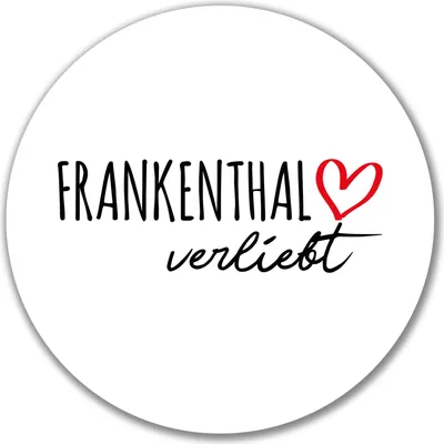 Produktbild von Huuraa Aufkleber Frankenthal (Pfalz) verliebt 10cm rund Sticker Geschenkidee