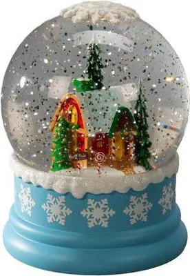 Productafbeelding van Sneeuwlantaarn noordpool 16.5x12.5cm led blauw Konstsmide