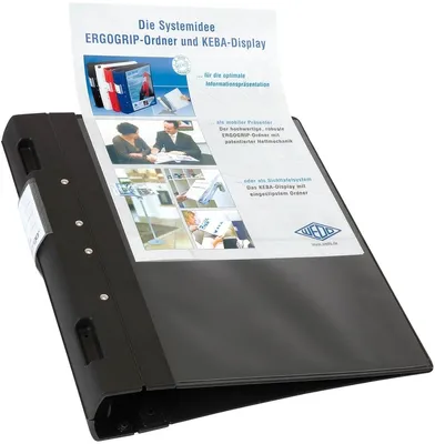 Productafbeelding van WEDO ERGOGRIP presentatiemap, 38 mm, zwart