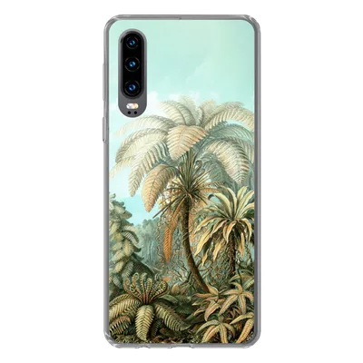 Produktbild von MuchoWow® Handyhülle Schutzhülle Hülle für Huawei P30 Filicinae - Haeckel - Alte Meister Silikon Softcase Handy Hülle - Kartenbesitzer