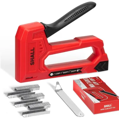 Immagine prodotto di Pistola graffatrice leggera per legno, con 1600 graffette JT21 e estrattore – Colore: rosso