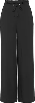 Produktbild von LASCANA Paperbag-Hose mit weitem Bein aus luftiger Viskoseware schwarz Größe 42