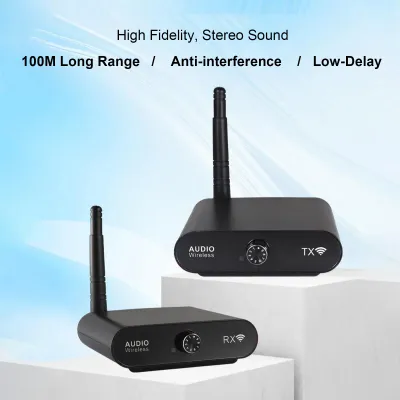 Zdjęcie produktu dla Bezprzewodowy nadajnik dźwięku o zasięgu 100 m, stereo o wysokiej jakości dźwięku, bezstratna transmisja 24-bitowa/192 kHz do kina domowego