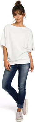 Produktbild von BeWear Damenbluse Lara B048 Weiß XXL/3XL