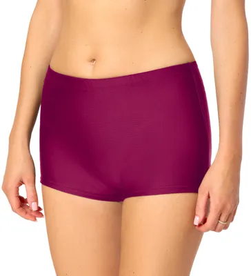 Produktbild von Bellivalini Damen Badeshorts Bikinihose Badehose Bikini Unterteil Schwimmshorts BLVLeila (Weinrot, S)