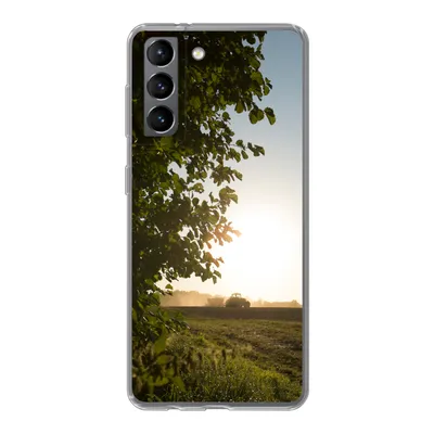 Produktbild von MuchoWow® Handyhülle Schutzhülle Hülle für Samsung Galaxy S21 Traktor - Bauernhof - Sonne Silikon Softcase Handy Hülle - Softcase