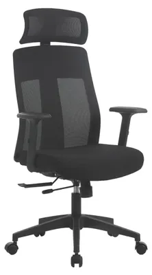 Produktbild von Drehstuhl MALU Schwarz Mesh-Netzbezug höhenverstellbar 140 kg 62x61x122 cm