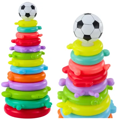 Image de Autocollants éducatifs de boule de puzzle de pyramide 13 niveaux colorés