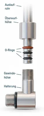 Produktbild von Alvito Halterung Eckwinkel aus Edelstahl Typ D - für Auslaufrohr
