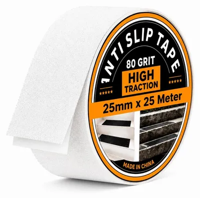 Zdjęcie produktu dla Taśma antypoślizgowa, biała, 25 mm x 25 metrów, samoprzylepna