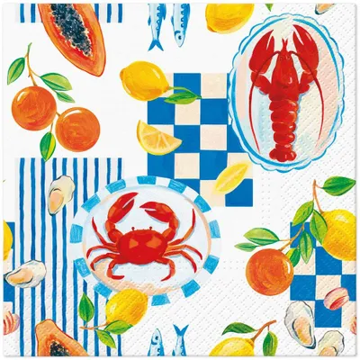 Produktbild von Servietten 33x33 cm - Navy Bites