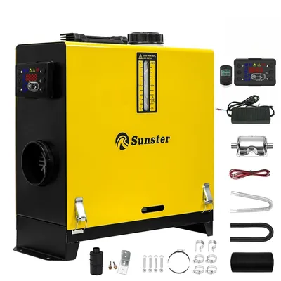 Obrázek produktu pro SUNSTER naftové parkovací topení 8KW 12V/24V/220V s LCD displejem, tiché naftové topení pro auto, karavan, garáž, kempování, rybaření, stan