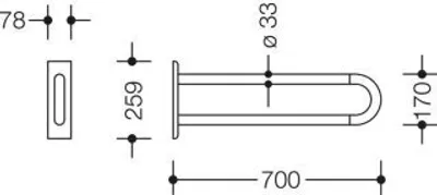 Produktbild von HEWI 801.50B310 98 Wandstützgriff Ser 801, matt,
