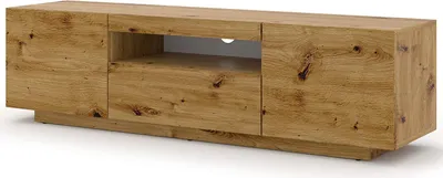Produktbild von Lowboard TV Schrank Aura 150 cm Hängend oder Stehen universal Unterschrank Fernsehschrank TV Board Sideboard HiFi-Tisch Hängender Schrank Artisan Eiche ohne LED