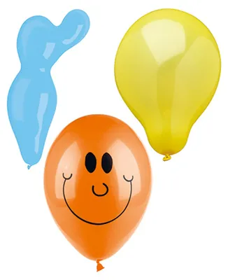 Produktbild von 150 Luftballons farbig sortiert "verschiedene Formen"