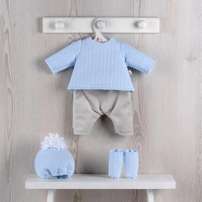 Produktbild von Asi Puppenkleidung Jersey Set mit Schuhen und Hut - Pablo - Puppenoutfit
