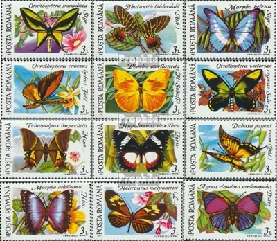 Produktbild von Briefmarken Rumänien 1991 Mi 4716-4727 (kompl.Ausg.) postfrisch Schmetterlinge