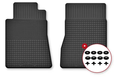Zdjęcie produktu dla Dywaniki gumowe przednie do Chevrolet Captiva 2006-2017 (SUV) – 2 szt., czarne, dobierane – Wielganizator Semi-Universal