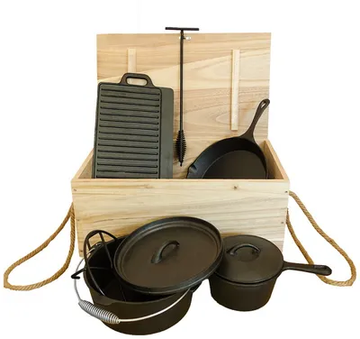 Produktbild von Rustikales Gusseisen Koch- und Grillset Dutch Oven 2273