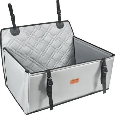 Productafbeelding van Autostoeltje voor honden, geschikt voor kleine, middelgrote en grote honden (S, M, L) tot 48.5 lbs, grijs