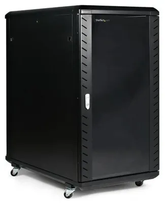 Obrázok produktu pre StarTech.com RK2236BKF, Voľne stojací rack, 22U, 800 kg, Zámok, Otočné kolieska, 62,6 kg