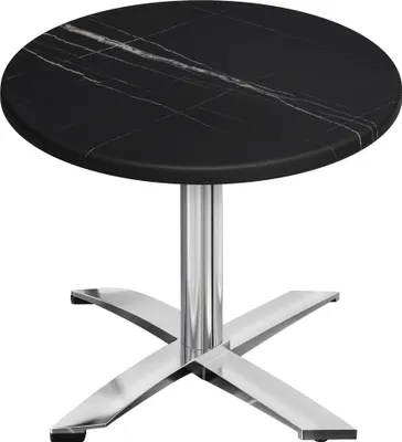 Produktbild von WTG | Bistro Außen Tisch | Ø:H 70 x 75,5 cm | Schwarz Marmor / Aluminium | Rund | Bistro Tisch Gastro Tisch