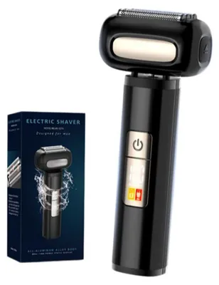 Image de INF Rasoir électrique 4 lames à mouvement alternatif avec affichage LED, lavable et batterie 1200mAh (120 minutes)