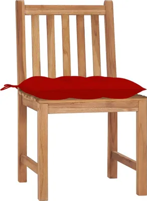 Produktbild von vidaXL Gartenstühle 2 Stk. mit Kissen Massivholz Teak