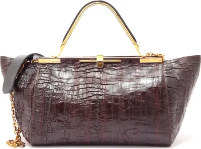 Productafbeelding van 7475AD dameshandtas ZANCHETTI AMLETO, bruine tas van eel leer, voor dames
